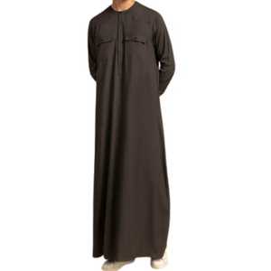 Thobe de Buena Calidad Estilo Dubái Qatar, Corte Tradicional, Varios Colores y Tallas, Tela Islámica para Hombre, Eid Al-Fitr - Product Image 1