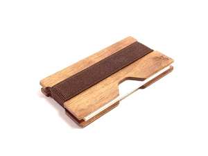 Porte-cartes compact en bois pour cartes bancaires et de crédit, étui à cartes en bois naturel écologique - Product Image 6