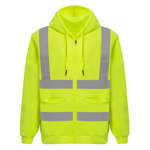 Chaqueta Bomber de Invierno Transpirable, Ignífuga y de Alta Visibilidad con Forro Polar Extraíble, Cortavientos Reflectante de Seguridad, Impermeable, con Certificación CE - Product Image 1