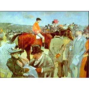 At the Races Tile Mural 24x18 Cocina Baño Pared Backsplash Art Wall Murals Categoría de producto - Product Image 1