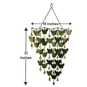 Handmade 28 Butterflies <b>Wind</b> <b>Chime</b> Bells <b>Japanese</b> Design Garden Indoor Outdoor Patio Wall Decor Bohemian Country Home Decor - Product Image 4