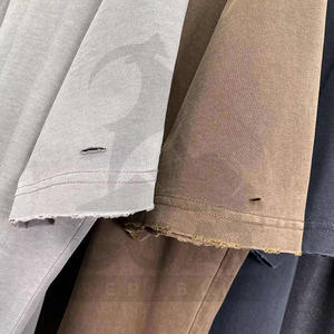 Faible MOQ, poids lourd, 220g, 100% coton tricoté uni, sur mesure, coupe régulière pour homme, taille plus, respirant, séchage rapide - Product Image 5