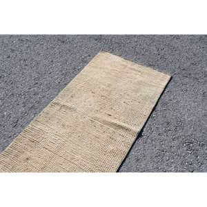 พรมวินเทจสไตล์ตุรกี, พรมปูพื้นขนาด 2.3x9.8 ฟุต, พรมขนสัตว์โมร็อกโกสีเบจเทา - Product Image 5