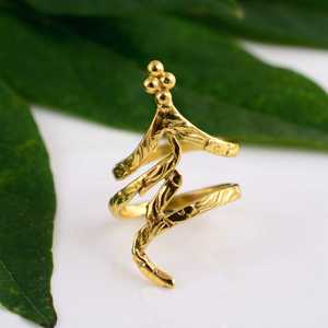 New Latest Design Boho Swirl Armor <b>Ring</b> Tribal Brass <b>Rings</b> Women 18k Gold Plated Floral <b>Statement</b> Jewelry Wholesale/OEM/ODM - Product Image 1