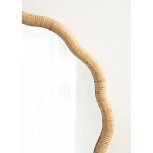 กระจกห้องน้ำกรอบหวายทรงกลมหอยพัด - Product Image 5