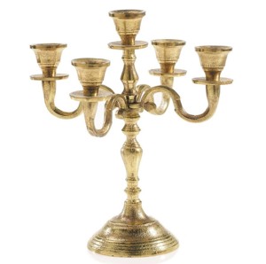 Chandelier indien de haute qualité avec cinq lumières, support de chandelier décoratif en métal de Table en gros - Product Image 1