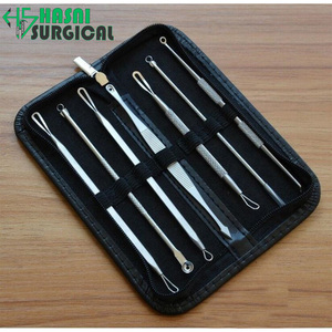 Hasni Instrument Chirurgical de Beauté, Extracteur de Points Noirs et de Comédons, Outil de Soin du Visage Professionnel en Acier Inoxydable de Précision - Product Image 1