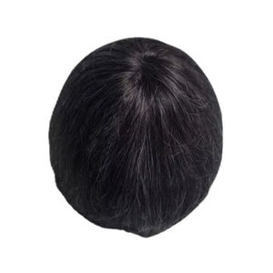 วิกผมแท้แบบโมโน ฟรอนท์ เลซ ผมจีนแท้ เกรดเวอร์จิ้น เรมี่  แบบแพทช์ ผมหยิกตรง ลอนลึก สี 1b+เทา - Product Image 2