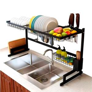 Scolapiatti da appoggio multifunzionale Myrva 85 cm per lavello da cucina - Product Image 1