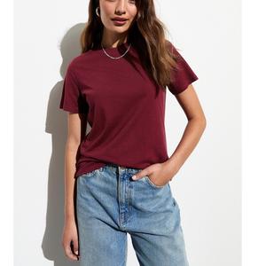 Camisetas de peso pesado para mujer, camiseta informal para mujer, camiseta de gran tamaño, transpirable, 100% algodón, proveedor de BD - Product Image 2