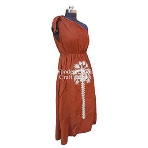 Classic Boho Embroidered Handmade 100% Cotton <b>Tea</b>-Length <b>Dress</b> Foreign Women Elegant Suzani Luxury Resort Hippie <b>Style</b> Hot Cover - Product Image 5