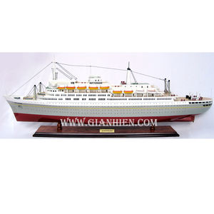 Gia Nhien Fabricant Design Personnalisé Bas quantité minimale de commande SS ROTTERDAM MODÈLE DE BATEAU EN BOIS MODÈLE DE BATEAU EN BOIS DE HAUTE QUALITÉ Fait à la main - Product Image 1