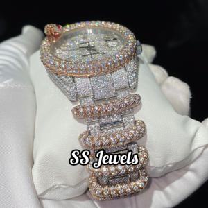 Reloj Mecánico Personalizado de Acero Inoxidable de 41 mm con Serpiente 3D de Lujo para Hombre, Estilo Hip Hop, Cristal Analógico, Moissanita de Alta Calidad - Product Image 4