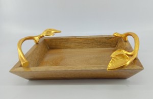 Nouvelle arrivée Plateau de service en bois d'acacia avec taille et forme personnalisées et emballage personnalisé - Product Image 4