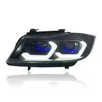 Feux avant SJC pour BMW Série 3 E90 E91 2005-2012, lentille laser, phare 330i 320i, blanc jaune, double couleur, pièces automobiles