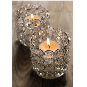 Support de photophore en cristal en métal argenté de conception Standard pour la maison et la vaisselle de mariage éclairage décor bougie votive - Product Image 1