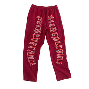 Hot Selling 100% Cotton Fleece Flared Mid Waist Sweatpants <b>Stacked</b> Track Pants Men's <b>Jogger</b> Custom Puff Printing Heavyweight - Product Image 3