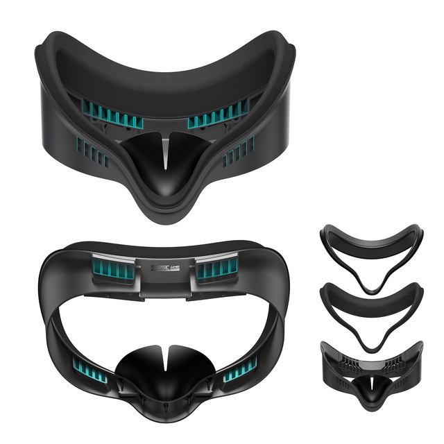 STARTRC GAMES Ice Cooling Fan for Meta Quest 3 Ventilated Replacement Facial Interface with Built-in Quiet Cooling Fan Anti-Fog