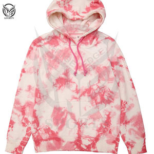 Venta al por mayor precio barato logotipo personalizado pulóver tie Dye sudaderas con capucha para hombres 100% algodón-polar dos tonos Sudadera con capucha. - Product Image 5