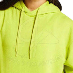 Sweats à capuche verts pour femmes High Street Style en vente! Patchs de qualité personnalisés Couverture d'hiver Design uni - Product Image 4