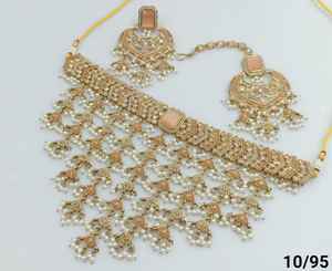 Indian Jewelry Traditional &Fashionable Gold Plated Motipearl & Kundan With Earring and Maagtika Combo Necklace <b>Set</b> <b>for</b> <b>Women</b> - Product Image 2