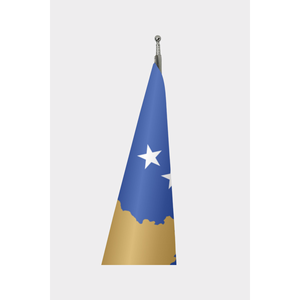 Custom Hand <b>Flags</b> with Digital Printing Aluminum <b>Pole</b> & Cloth Material-Official Kosovo Interior <b>Flag</b> - Product Image 3