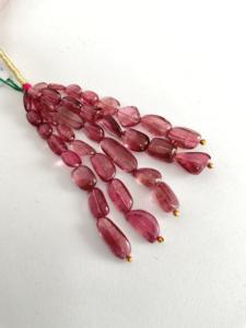 Cuentas de Rubelita Natural Pulida en 5 Hilos para la Elaboración de Joyería Fina con Piedras Preciosas - Product Image 5