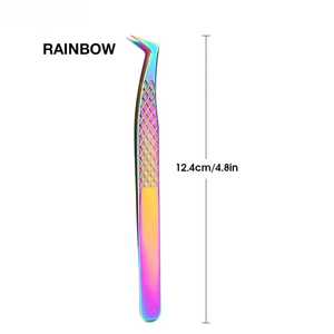 Pinces à cils en acier inoxydable rose personnalisées Poignées en diamant Anti-magnétiques Droites Volume Extension de cils Outils professionnels - Product Image 6