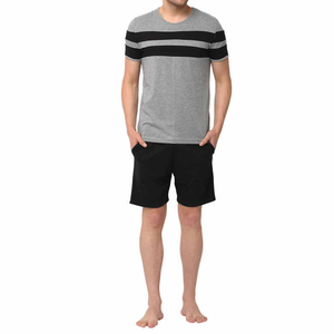 High Quality Customized <b>Men's</b> Summer Running <b>Shorts</b> <b>and</b> <b>T</b>-<b>shirt</b> <b>Set</b> Latest <b>Design</b> with Printed Pattern - Product Image 1