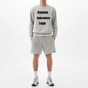 Wholesale Made <b>Men</b> Hoodie & <b>Short</b> Set Fashionable Sportswear <b>Long</b> Sleeve Hoodie & <b>Shorts</b> Sets - Product Image 1