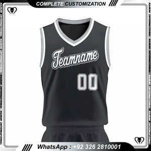 Jersey basket kustom dapat bernafas, aneka gaya warna seragam tim basket - Product Image 3