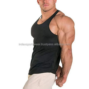 Men's <b>Black</b> Sleeveless Tank <b>Top</b> O-Neck Solid Color Knitted Casual Fit Gym Wear Athletic <b>Vest</b> - Product Image 3