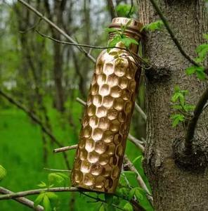 Eco-Friendly Hammered Copper <b>Water</b> <b>Bottle</b> with Lid Ayurvedic Health Benefits <b>Metal</b> <b>Water</b> <b>Bottle</b> - Product Image 3
