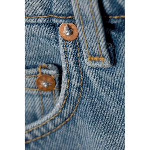 Pantalones cortos vaqueros de diseñador de alta calidad para mujer, lavado ligero, cremallera, elegante decoración de bolsillo, cintura informal, tela transpirable - Product Image 3