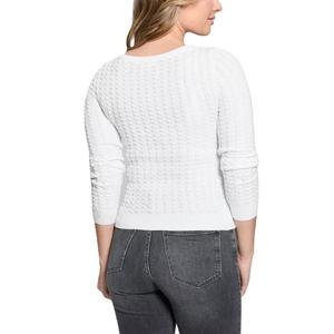 Suéter de manga larga todo en uno informal de Invierno para mujer de color sólido con nuevo diseño floral retorcido - Product Image 2