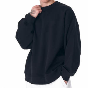 Sudadera de invierno de algodón pesado de rizo francés Unisex logotipo personalizado cuello redondo de gran tamaño liso teñido ecológico transpirable - Product Image 5