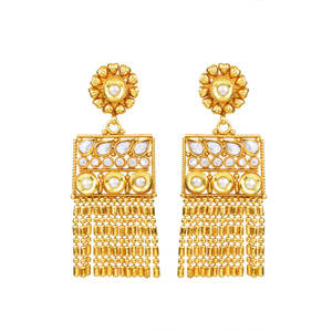 ต่างหูแบบยาวแบบโบราณ13654เครื่องประดับเทียมขายส่งในอินเดีย - Product Image 1