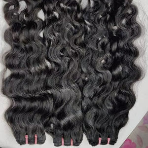 20 "pouces naturel bouclés Remy trame cheveux faisceaux de haute qualité indien brut non transformé cheveux humains lâche vague profonde prix de gros - Product Image 1