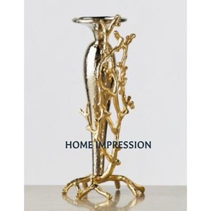 Aluminum Gold Plated <b>Large</b> Size Metal <b>Candlestick</b> Top Quality Metal Handmade Candle Stand Cafe Table Candle Holder Decorative - Product Image 2