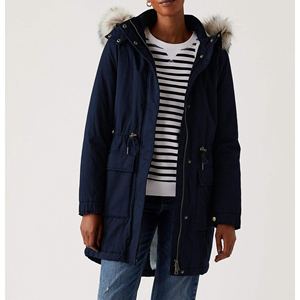 Venta al por mayor de chaquetas transpirables para mujer de Pakistán, abrigo cálido de felpa de talla grande de manga larga sólida para mujer, Parkas de invierno 2025 - Product Image 1