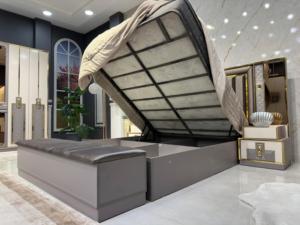 ชุดห้องนอนขนาดคิงไซส์ทันสมัย พร้อมฟังก์ชั่นเก็บของและนวด สวยงาม เหมาะสำหรับตกแต่งห้องนอน ห้องนั่งเล่น หรือโรงแรม ผลิตจากไม้ MDF - Product Image 6