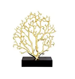 Pièce maîtresse décorative d'arbre en métal fini doré de table pour la décoration de la chambre à coucher du salon au prix de gros - Product Image 1