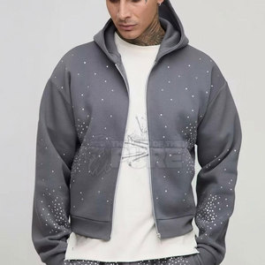 ชุดวอร์มผู้ชายแบบใหม่ ประดับเพชรเทียม สไตล์ลำลอง ชุดวอร์มผู้ชายประดับเพชรเทียม สำหรับฤดูใบไม้ร่วงและฤดูหนาว ชุดวอร์มผู้ชายประดับเพชรเทียม ขายส่ง - Product Image 2