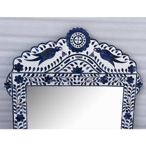 Espejo de Pared Moderno Hecho a Mano con Incrustaciones de Hueso Ecológicas, Marco Personalizable con Trabajo de Incrustación Detallado, Decorativo para Interiores Residenciales - Product Image 2