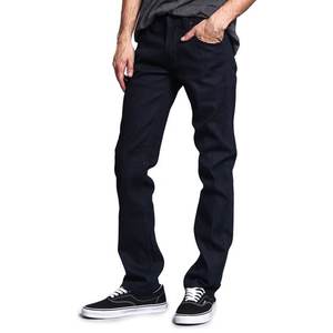 Men's lightweight, breathable, loose casual <b>jeans</b> with stylish tapered feet design, slim fit straight leg <b>elastic</b> <b>jeans</b> - Product Image 5