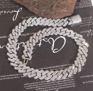 Collar de Cadena de Tenis Clásico con Moissanita, Plata de Ley 925, Joyería Personalizada con Incrustaciones de Diamantes para Hombre, Regalo de Moda de Lujo - Product Image 4