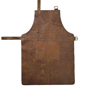 Premium Genuine <b>Leather</b> Men's Comfortable Durable Adjustable Vest Style Kitchen Workshop BBQ Cooking <b>Apron</b> - Product Image 5