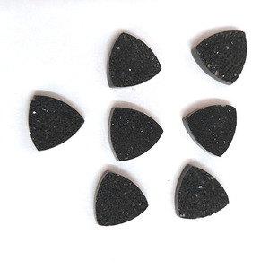 Druzy noir naturel 10x10mm trillion de cristal d'agate druzy plate 3.35 cts pierre précieuse en vrac pour la fabrication de bijoux pierres druzy d'approvisionnement - Product Image 5