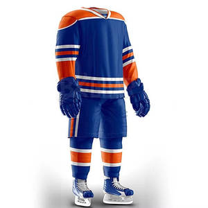 Uniforme Ice Hokey de calidad superior con colores personalizados y logotipos hechos de material transpirable adecuado para equipos y clubes - Product Image 2