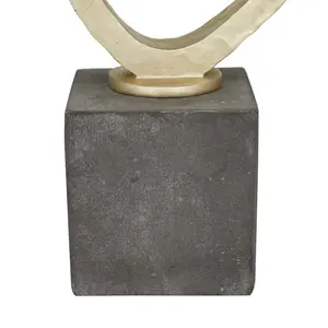 Escultura de estatuilla abstracta Wade Logan Elk Home Loop Escultura Oro Polystone escultura pulida moderna Enlace Abstracto - Product Image 6